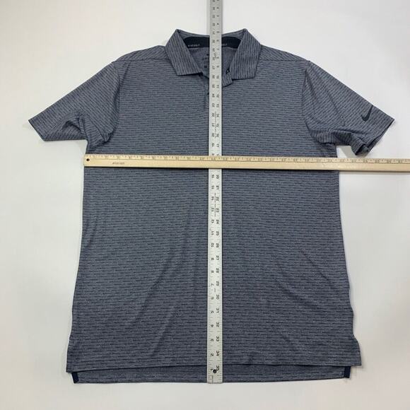 Nike Polo Shirt Mens M Navy Stretch Standard Fit Short Sleeve Performance Golf - Picture 5 of 9